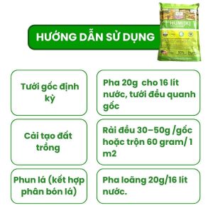 hướng dẫn sử dụng humic cho mai