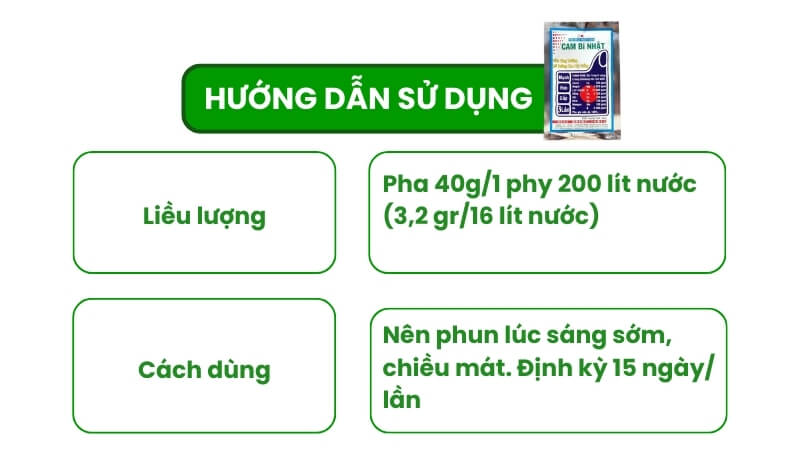 hướng dẫn sử dụng phân bón trung vi lượng cambi nhật